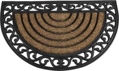 Image de SIENA GARDEN Tapis en caoutchouc "Impalla" semi-circulaire, 45 x 75 cm