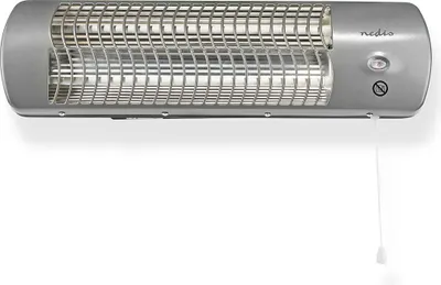 Produktbild von Nedis HTBA10GY, Wandmontierter Terrassenheizer, Grau, Metall, 1200 W, 12 m², IPX4