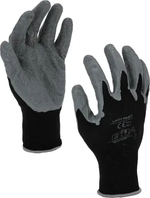 Obrázok produktu pre Latexhandschuhe Schwarz-Grau L212109P, 12 Paar, "9", Ce, Lahti