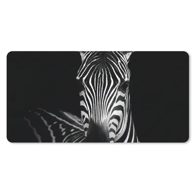 Produktbild von MuchoWow® Mauspad Mousepad Zebra - Schwarz - Weiß - Tiere 60x30 cm - Mousepads - Maus Mat - Pad - Mausunterlage - Nachhaltig