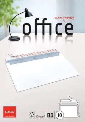 Produktbild von Elco 74495.12, B5 (176 x 250 mm), Weiß, Papier, 100 g/m², 10 Stück(e), Forest Stewardship Council (FSC)
