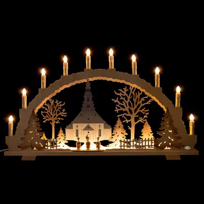 Immagine prodotto di Arco per candele Seiffen (70x42cm) di Tietze Erzgebirgsdesign
