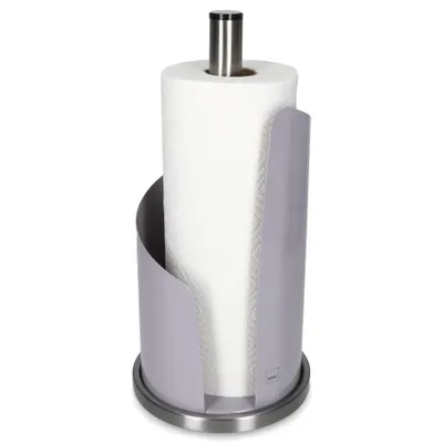 Produktbild von Küchenrollenhalter Stella aus Metall & Edelstahl grau lila Zubehör