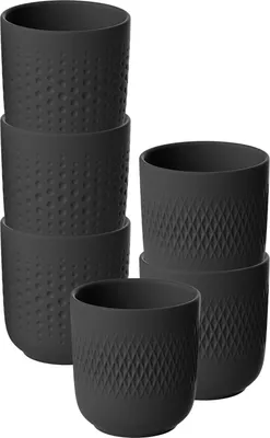 Produktbild von Villeroy & Boch Manufacture Collier Becher-Set 290 ml 6-teilig noir
