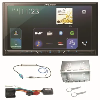 Produktbild von Pioneer SPH-DA230DAB Bluetooth Carplay Android Auto Einbauset für Fox Polo 9N3