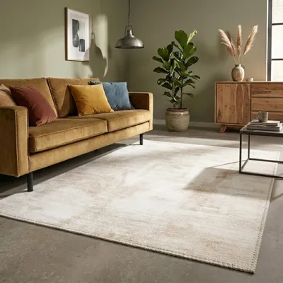 Produktbild von Volero - Moderner Teppich - Strong Beige - 80x150 cm - Wohnzimmer, Esszimmer, Schlafzimmer - Industrielle, Modern