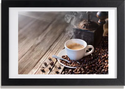 Produktbild von Bild 30x20 MDF-Rahmen, Wandkunst Morgen Kaffee