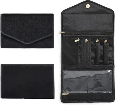 Produktbild von Famanu Ringbox Set aus Flanell - 2 Stück - Velours-Ringbox für Verlobungsringe - Weiß