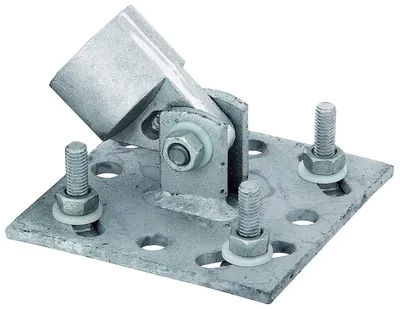 Zdjęcie produktu dla Alberts 658557 Płyta rozporowa, ocynkowana ogniowo, rozmiar 100 x 100 mm, do słupka Ø 34 mm