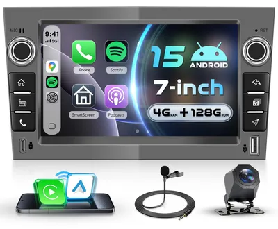 Immagine prodotto di Autoradio Android 15 da 7 pollici con 4G e 128G di memoria, compatibile con Opel Corsa, Astra, Zafira e Vivaro