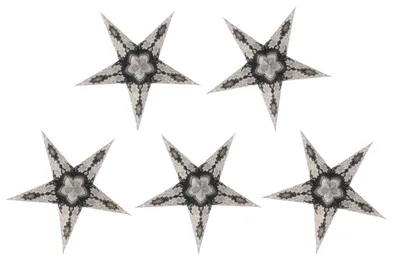 Papier-Ministern für Lichterkette, 20 cm, faltbar, 5 Stück