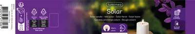 Produktbild von Solar LED Kerze Outdoor 7x15cm Kunststoff Weiß