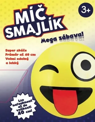 Produktbild von Aufblasbarer Smiley Spielball, 40 cm Durchmesser, 2 verschiedene Designs