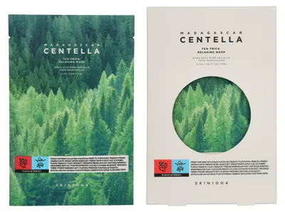 Image de Masque apaisant Tea-Trica de Skin1004, à l'extrait de Centella de Madagascar