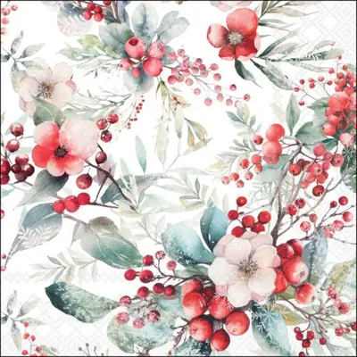 Productafbeelding van Ambiente servetten, 33 x 33 cm – Winterbessen