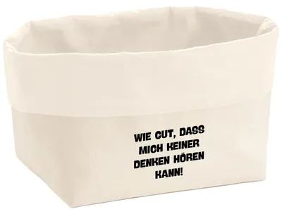 Produktbild von Huuraa Organizer Gut das mich keiner denken hört 8 Liter Large Canvas Baumwolle Utensilo Geschenkidee