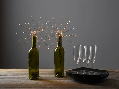 Produktbild von Best Season LED-Lichterbouquet, Metall, schwarz