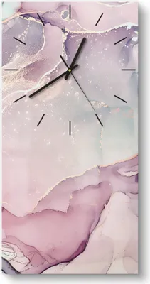 Produktbild von DEQORI Glasuhr 30x60 cm Modern 'Elegante Farbströme' Wanduhr Glas Uhr Design leise Küchenuhr