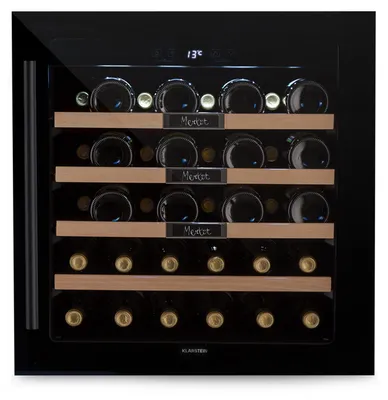 Produktbild von Klarstein Einbau-Weinkühlschrank, 92 Liter Getränkekühlschrank, Kleiner Weinkühlschrank mit Glastür, 1 Zone Kühlschrank Klein mit UV-Schutz, Leiser Indoor/Outdoor Beersafe, 5-20°C, 36 Flaschen
