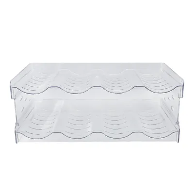 Imagen del producto de Organizador de botellas de agua, soporte para botellas de agua, organizador apilable para botellas de agua, soporte para botellas de vino, estante apilable para vinos, organizador apilable para vasos, estante para vinos de nevera, estante de almacenamiento para botellas de agua