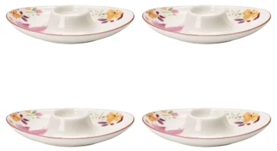 Immagine prodotto di Villeroy & Boch, set da 4 portauova, linea Mariefleur Basic, in porcellana