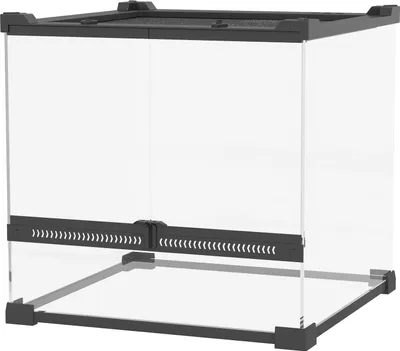 Produktbild von Glasterrarium für Reptilien, wasserdichter Boden, sicherer Verschluss
