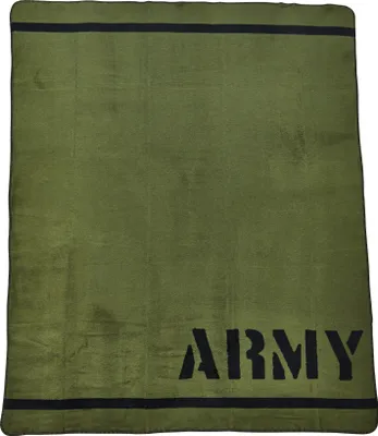 Produktbild von done.® Wohndecke Army mit Ziernaht 150x200cm, 60% Baumwolle 40% Polyacryl, 450gr/m², khaki