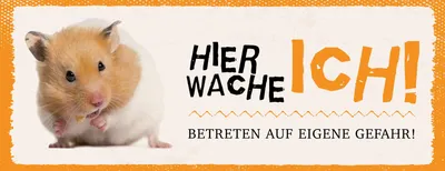 Produktbild von vianmo Blechschild 10x27 cm Hier Wache Ich Hamster
