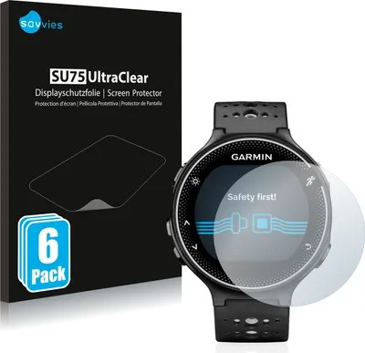 Produktbild von 6x Für Garmin Forerunner 230 Schutzfolie Savvies Displayschutz Display Schutz Folie Klar Transparent