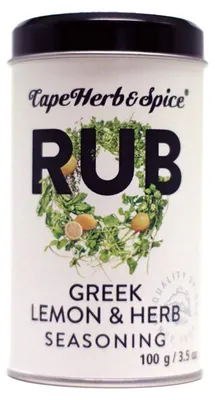 Productafbeelding van Cape Herb & Spice Griekse citroen-kruidenrub 100g