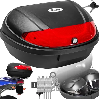 Produktbild von tectake® Motorradkoffer Matze Volumen 48 l, Platz für 2 Helme kleiner und großer Reflektor
