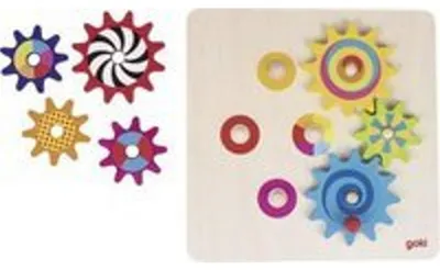 Produktbild von Goki ZahnradspielJeu des engrenages, Zahnradsatz, 3 Jahr(e), Holz, 8 Stück(e), 260 g