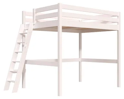 Produktbild von Hochbett 140x200 Sylvia schräge Leiter - Weiß