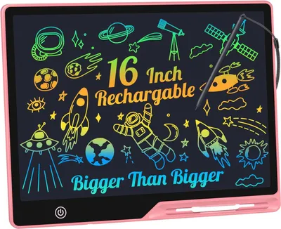 Produktbild von 16-Zoll-Zaubertafel, wiederaufladbar, Spielzeug, LCD-Schreibtafel für Kinder, pädagogisches Kinderspielzeug, Schreibtablett für 2, 3, 4, 5, 6 Jahre, Weihnachten