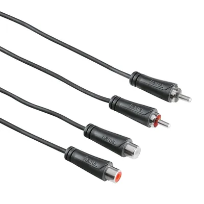 Obrázok produktu pre Hama 00122278, 2 x RCA, Samec, 2 x RCA, Samica, 5 m, Čierna