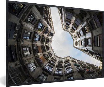Produktbild von MuchoWow® MuchoWow® Gerahmtes Poster Architektur - Barcelona - Himmel 60x40 cm - Poster mit zchwarzem Bilderrahmen - Printing - Wanddeko Schlafzimmer