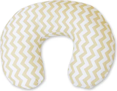Produktbild von Stillkissen in Bohnenform, abnehmbar - beige Chevron