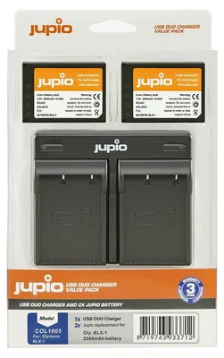 Productafbeelding van Jupio COL1005, Lithium-ion (Li-ion), Oververhitting, Kortsluiting, 2 stuks, Batterij