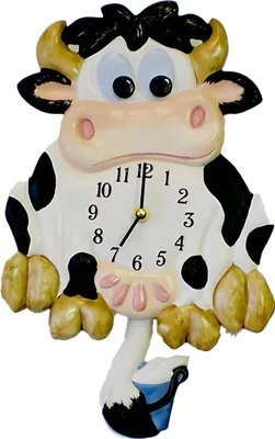 Produktbild von Wanduhr Pendeluhr Kuh Motiv - Terrastudio Modell: 00.2204.00