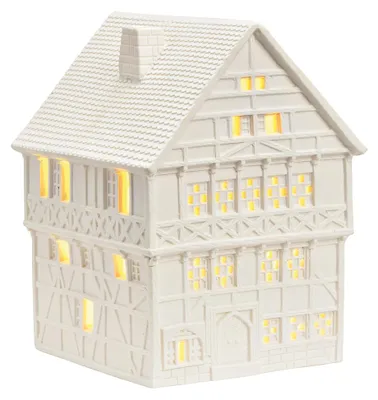 Productafbeelding van Wurm Lichthaus Fritzlar van porselein, wit (B/H/D) 13x18x14cm