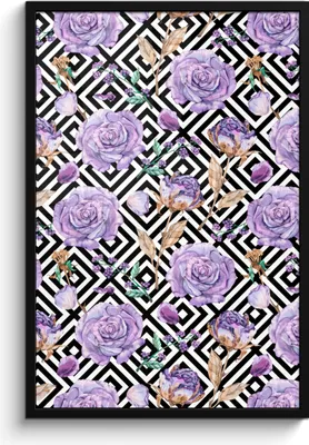Produktbild von MuchoWow® MuchoWow® Gerahmtes Poster Blumen - Rosen - Abstrakt 60x90 cm - Poster mit zchwarzem Bilderrahmen - Kunst