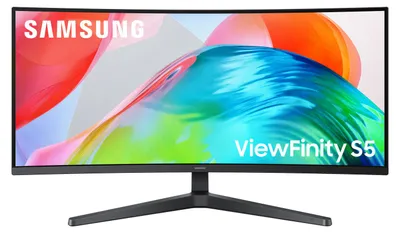 Obrázok produktu pre Samsung S55GH, 86,4 cm (34"), 3440 x 1440 px, UltraWide Quad HD, LCD, 5 ms, Čierna