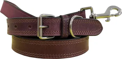 Imagen del producto de Arnés y correa para perros, de cuero genuino, de 35 a 46 cm, para perros pequeños
