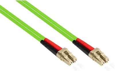 Image de SO-37809 - Câble de raccordement fibre optique duplex OM5 (multimode, 50125) LC-LC, LSZH, 0,5 m