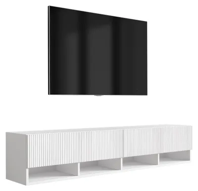 Immagine prodotto di Mobile TV con frontali scanalati, bianco opaco, 170 × 32 × 33,6 cm