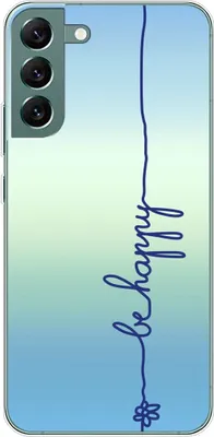 Produktbild von König Design Hülle kompatibel mit Samsung Galaxy S22 Plus 5G Kunststoff Soft Handyhülle - Handy Case Be Happy Blau