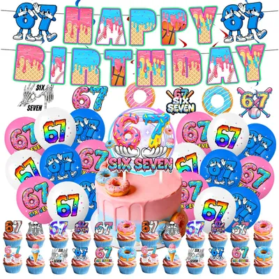 Geburtstagsdeko-Set: Banner, Ballons, Topper & Swirls