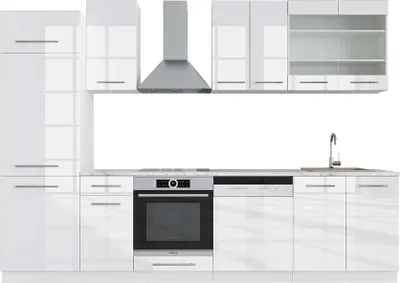 Immagine prodotto di Cucina componibile Vicco Fame-Line Bianco lucido/bianco 300 cm , PL Marmo, Model 42416