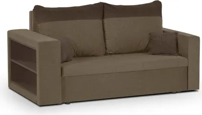 Produktbild von 2-Sitzer-Sofa mit Schlaffunktion PABLO1 - Hellbraun/Dunkelbraun