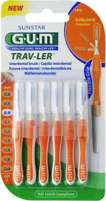 Produktbild von 3x Gum Trav-ler 0,9mm organge - 3x 6 Stück im Blister